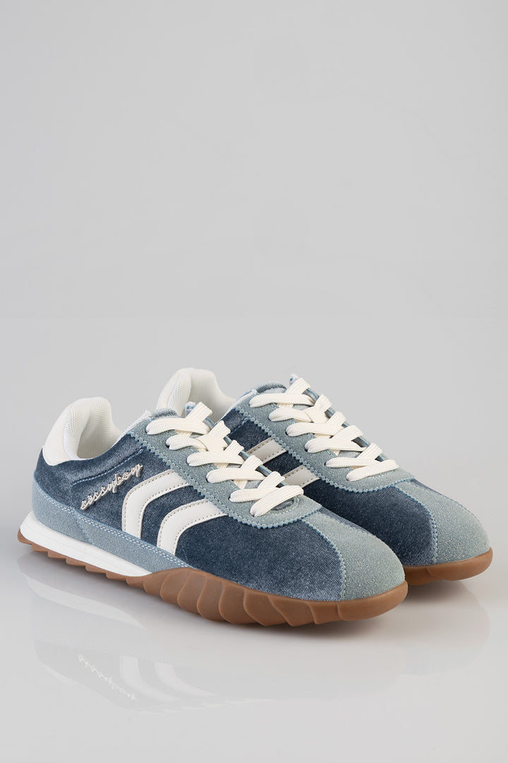 Jim Velvet Sneaker - Blue