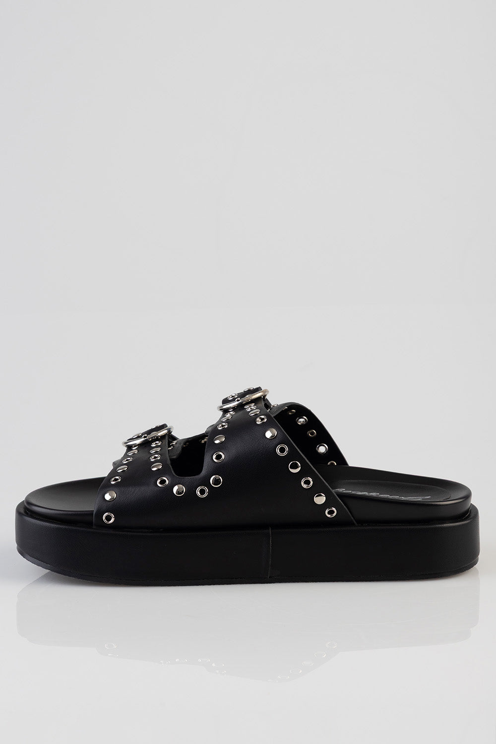 True Stud Platform Sandal - Black
