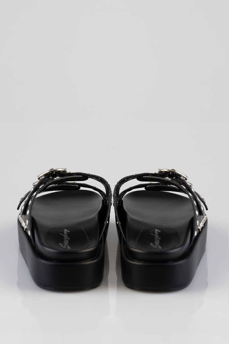 True Stud Platform Sandal - Black