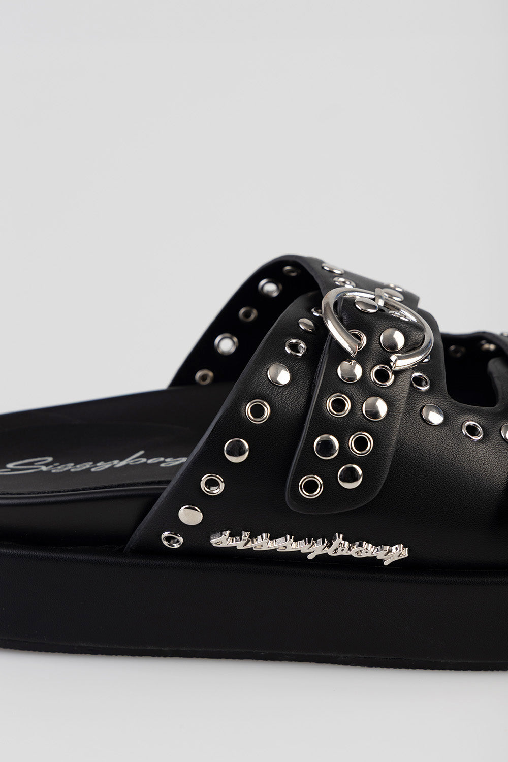 True Stud Platform Sandal - Black