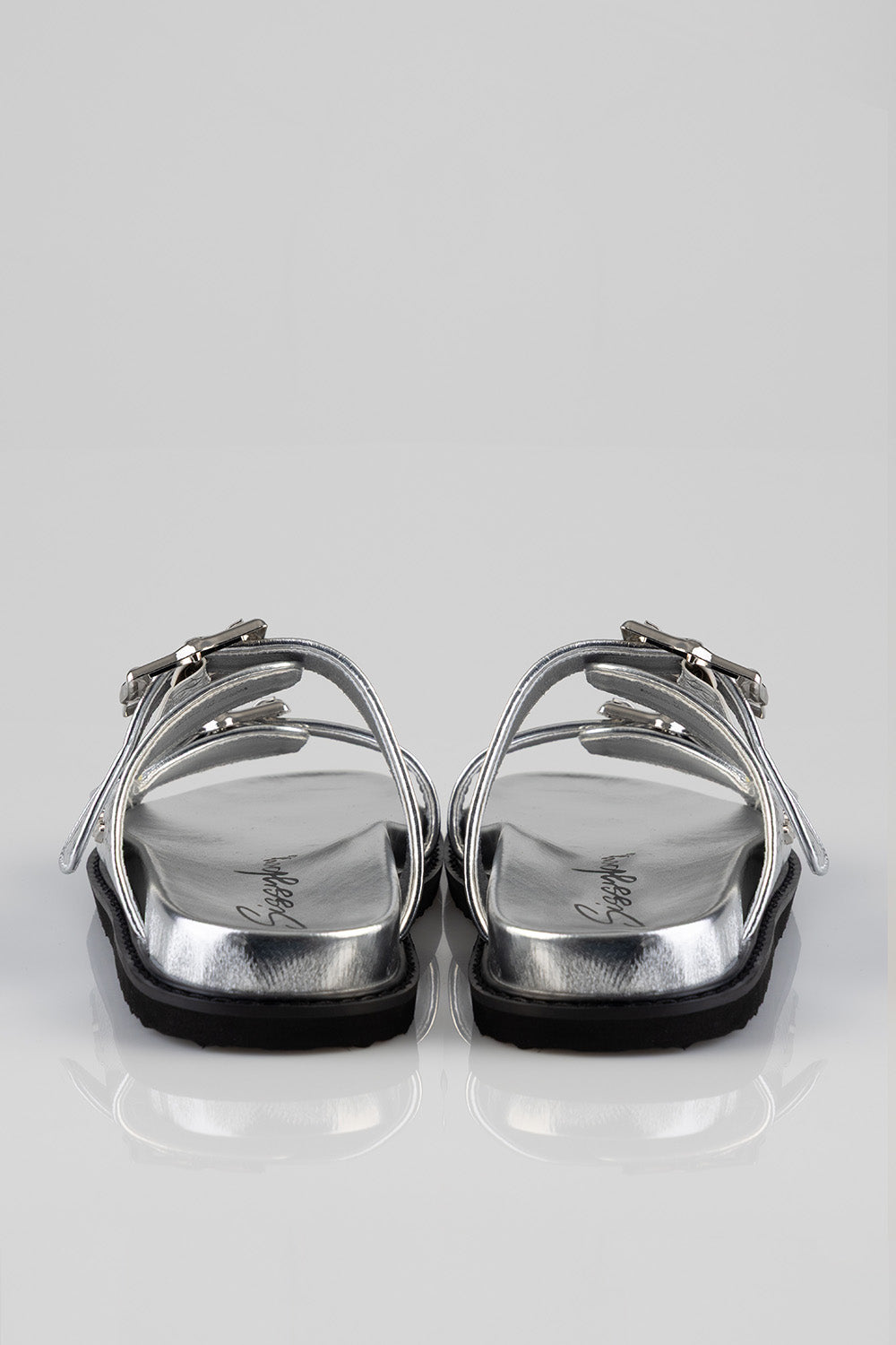 Silvia Double Strap Sandal - Silver
