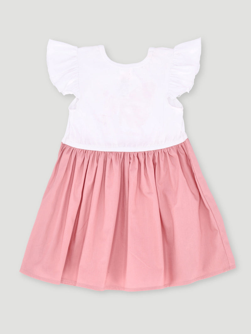 Baby Girls Butterfly Bloom Dress - Pale Salmon