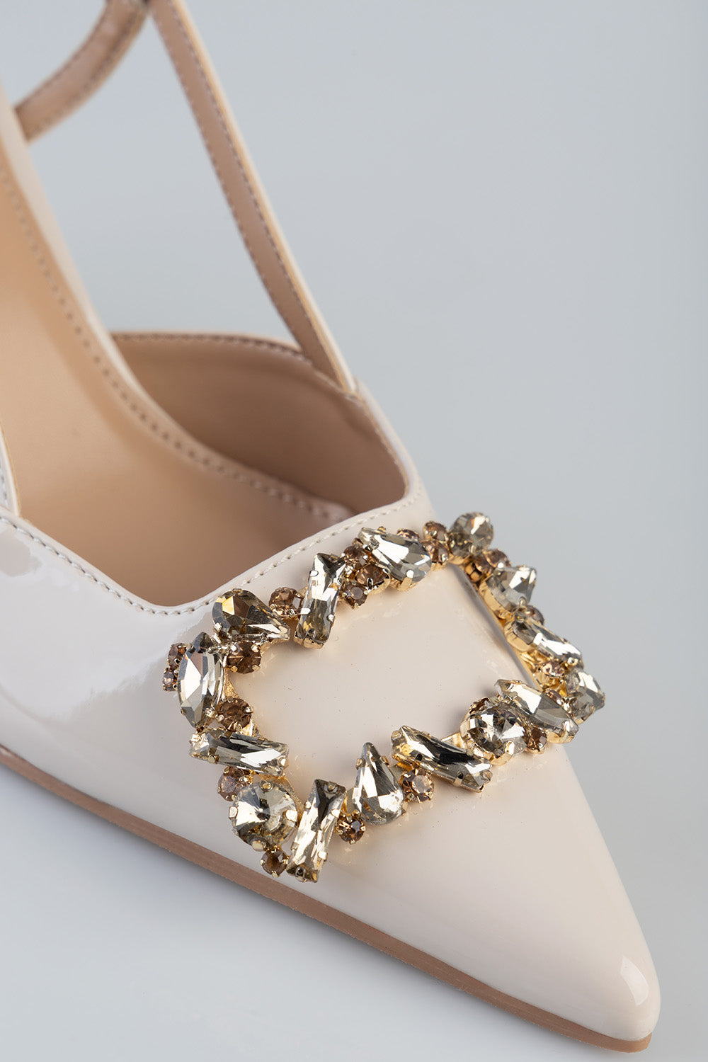 Brochy Mule Heel- Nude