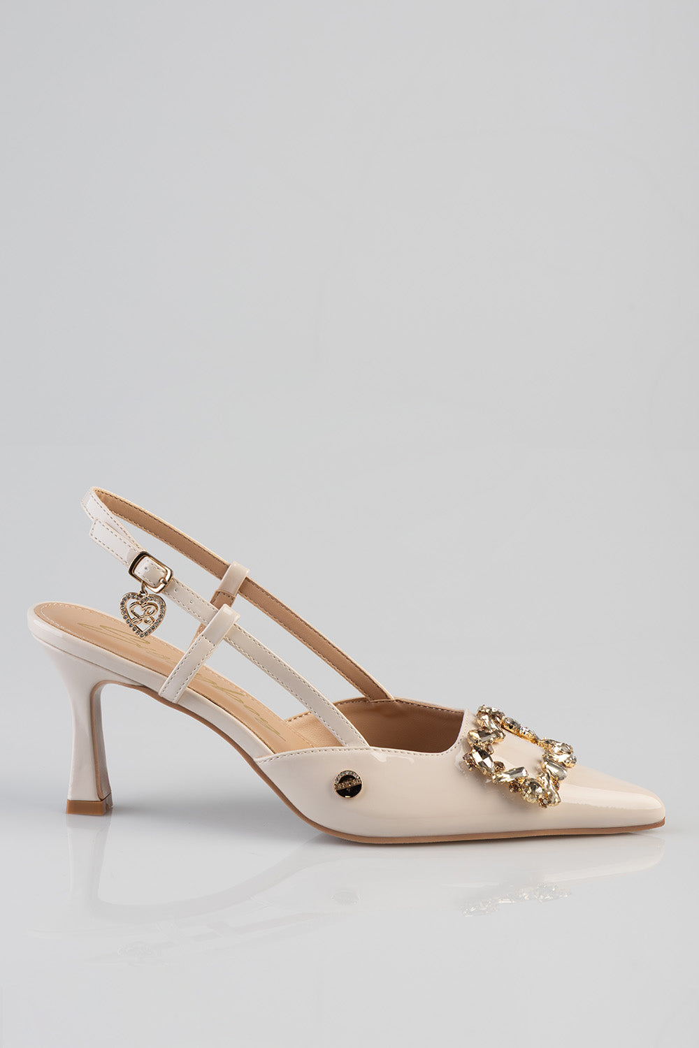 Brochy Mule Heel- Nude