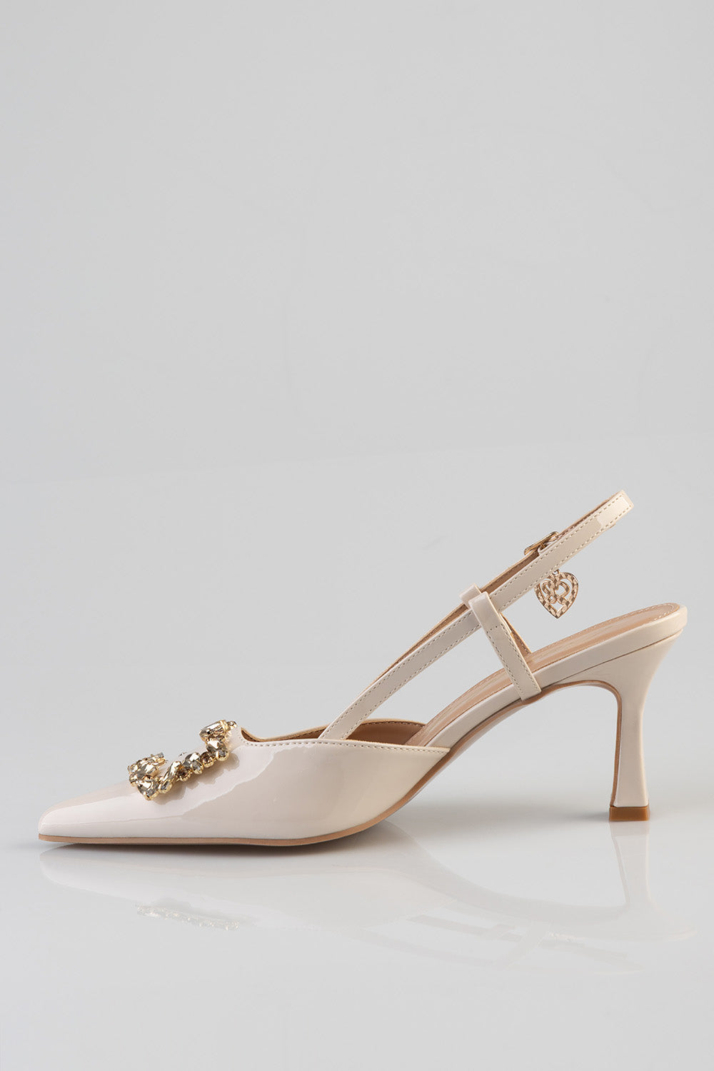 Brochy Mule Heel- Nude