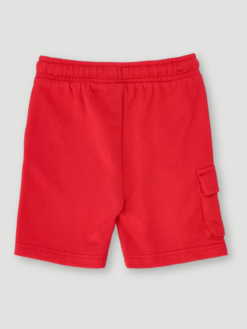 Pre-Boys Spiderman Comic Cargo Short - Bright Red