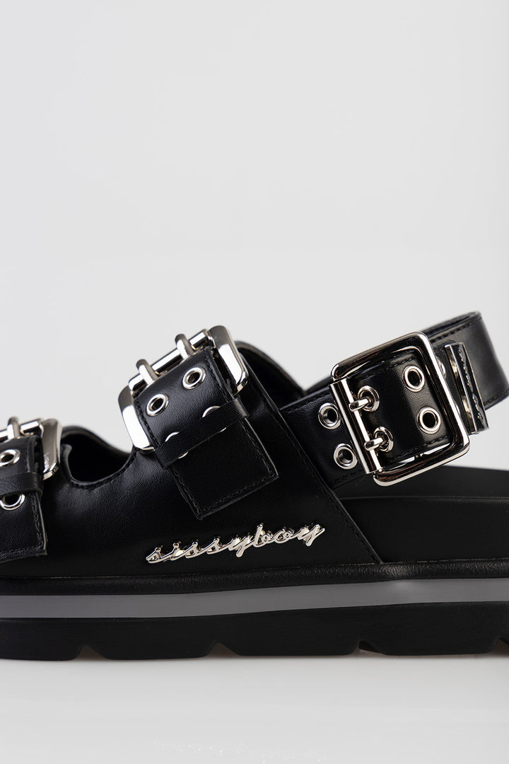 Jazz Multi Strap Sandal - Black