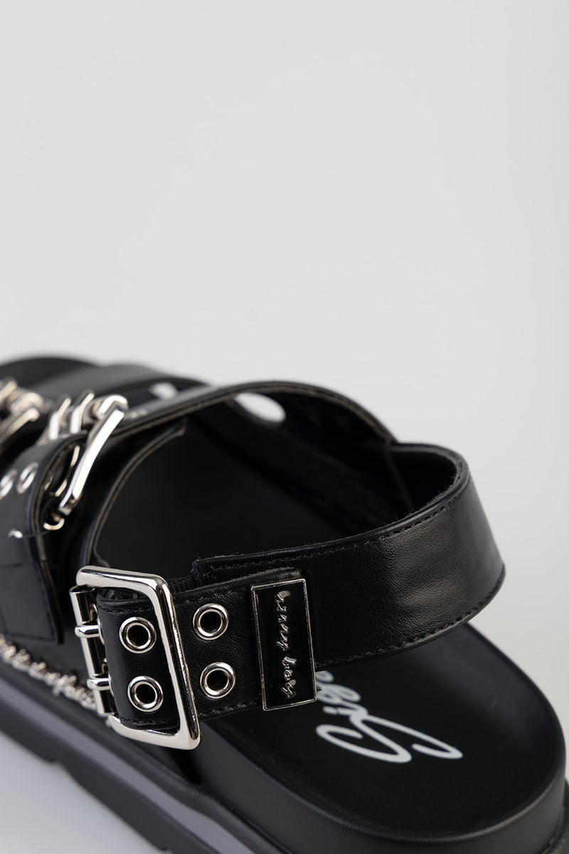 Jazz Multi Strap Sandal - Black