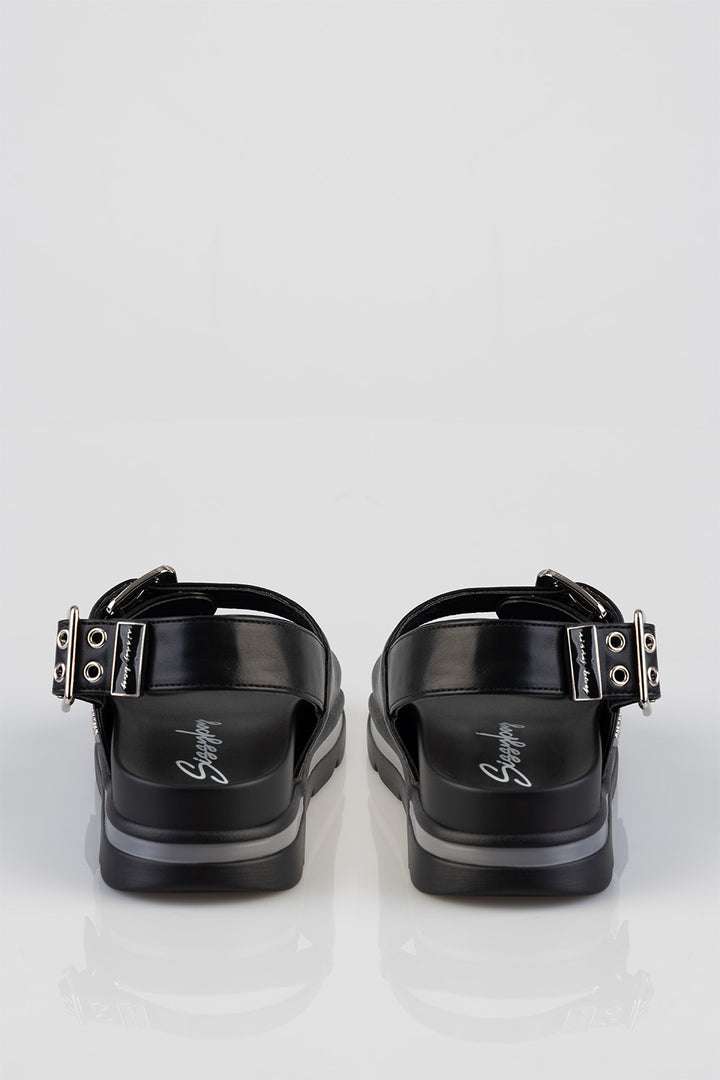 Jazz Multi Strap Sandal - Black