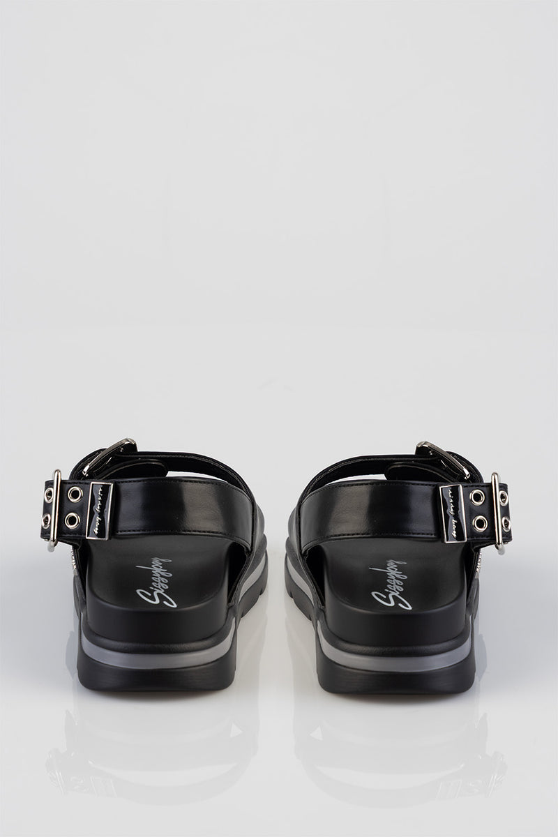 Jazz Multi Strap Sandal - Black