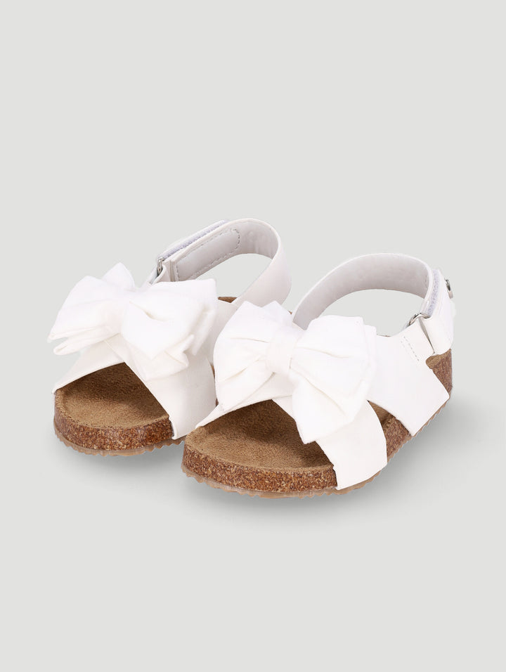 Keedo Girls Bow Adventure Sandal - White