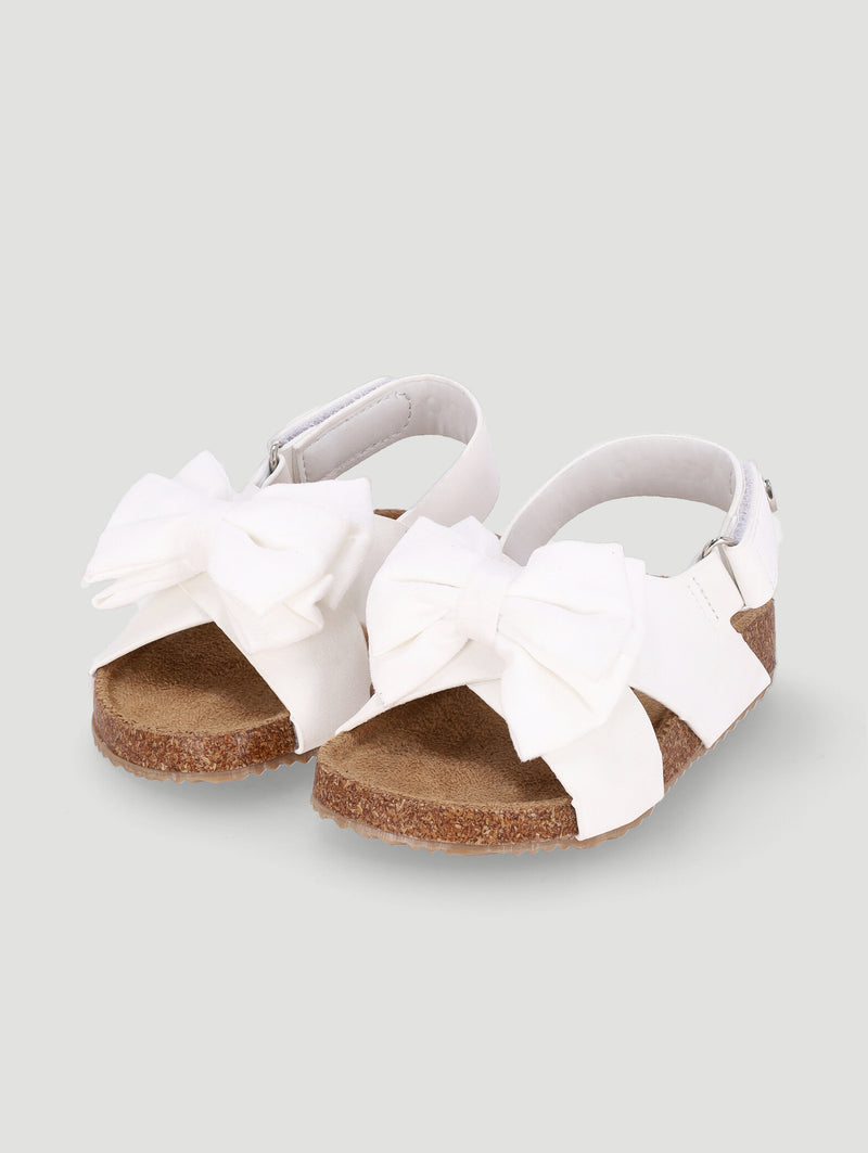 Keedo Girls Bow Adventure Sandal - White