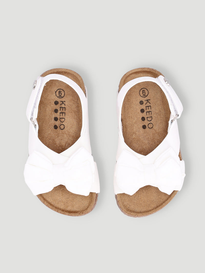 Keedo Girls Bow Adventure Sandal - White