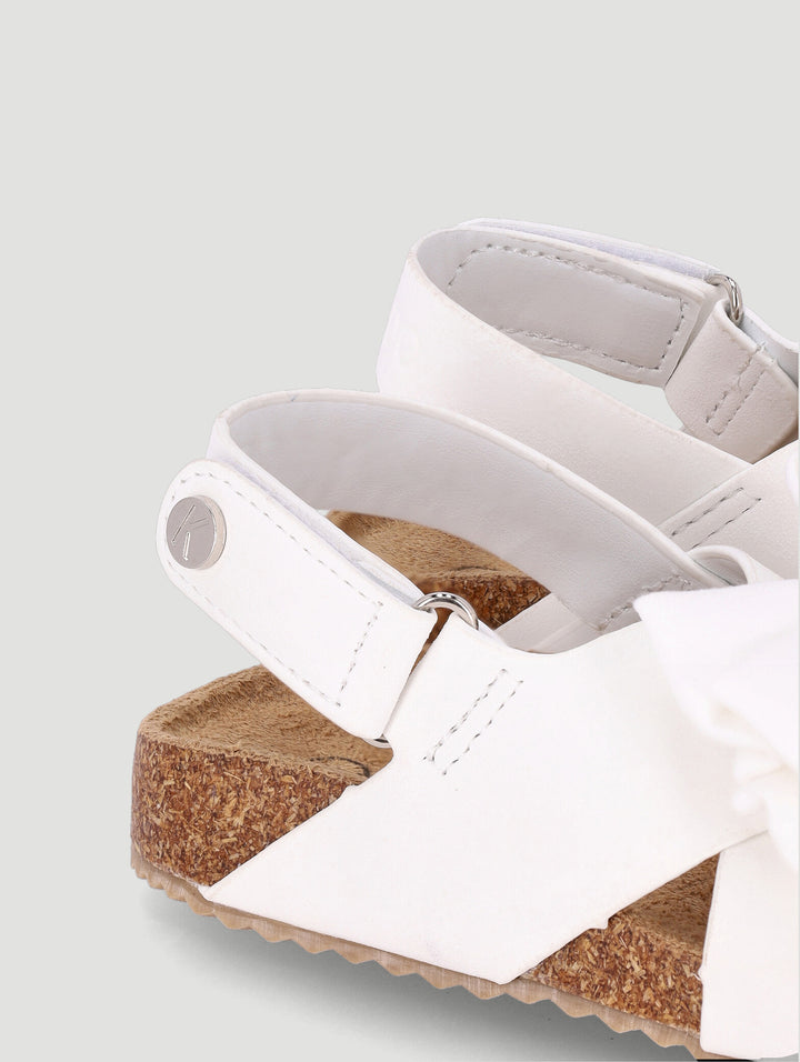 Keedo Girls Bow Adventure Sandal - White