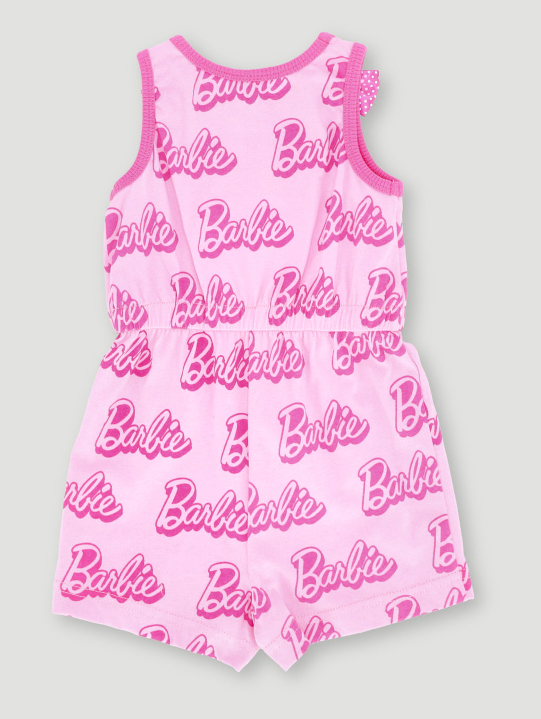 Baby Girls Barbie Print Playsuit - Dusty Pink