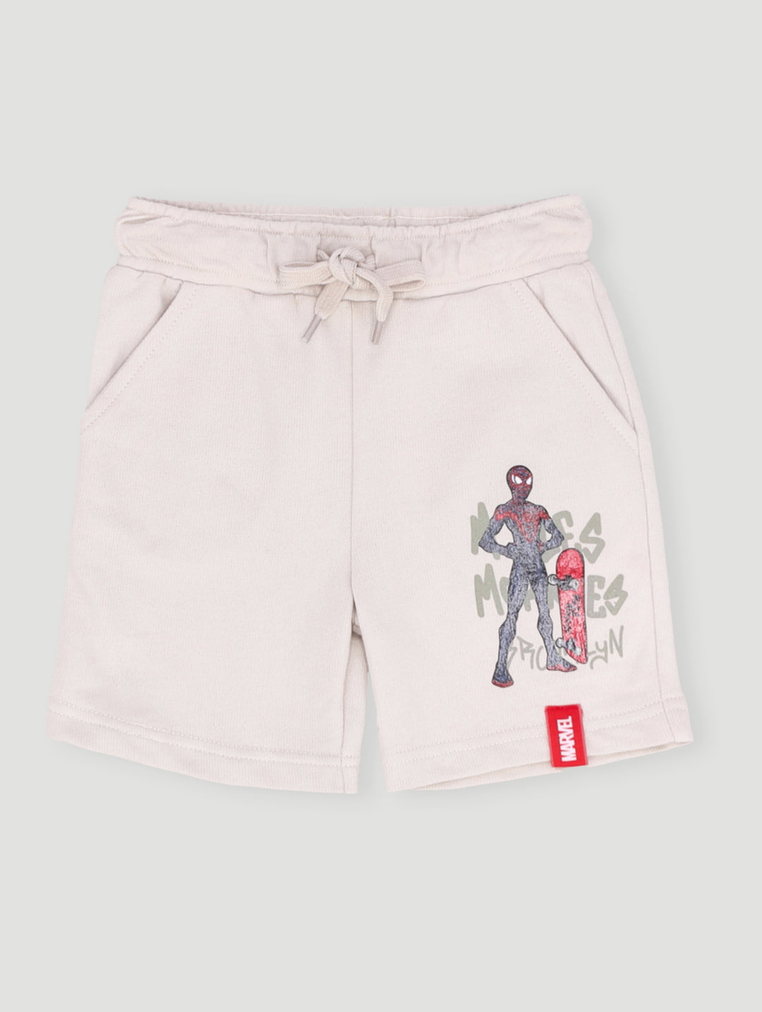 Pre- Boys Spiderman High Gloss Shorts - Stone