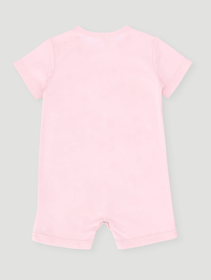 Baby Girls Flowers Romper - Light Pink