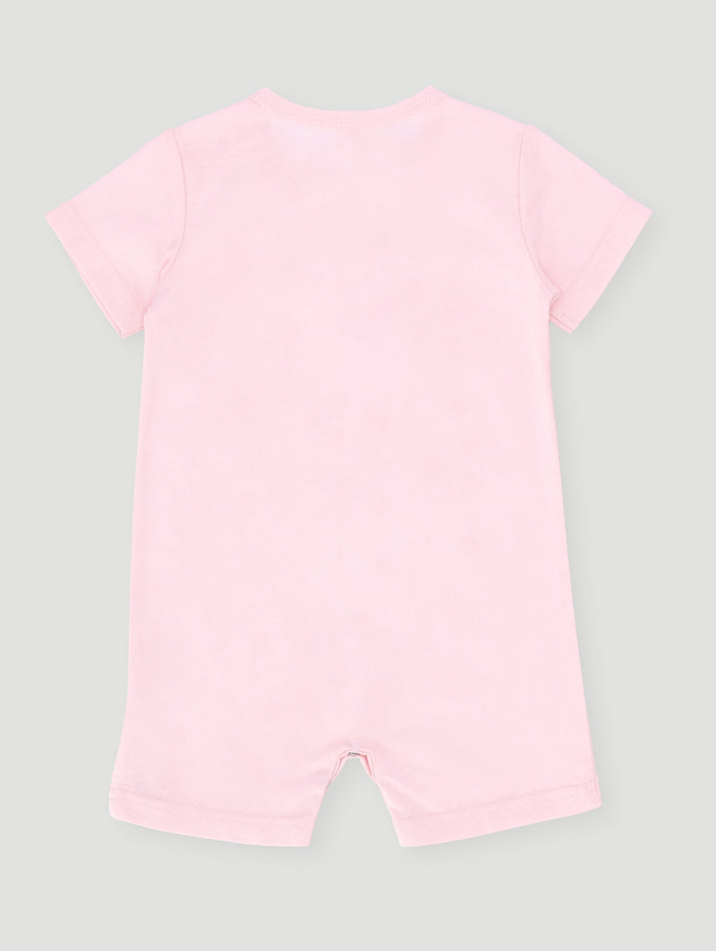 Baby Girls Flowers Romper - Light Pink