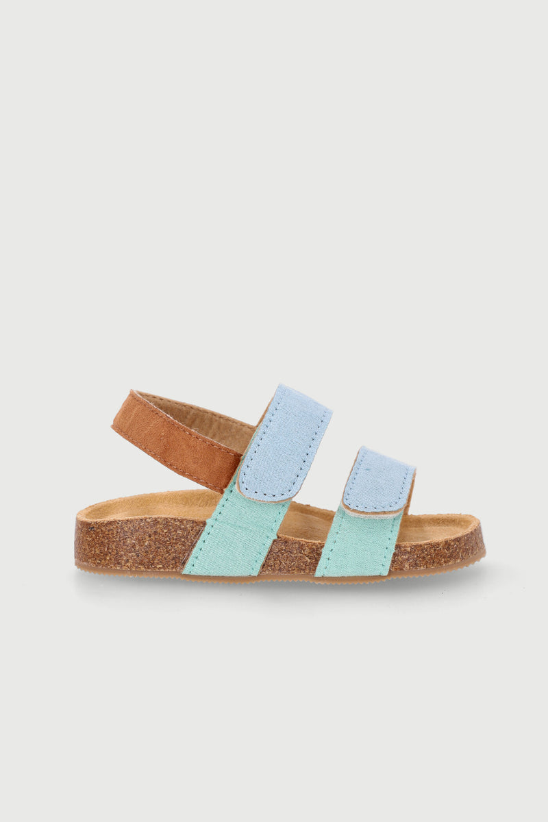 Baby Boys Colour Block Cork Sandal - Blue