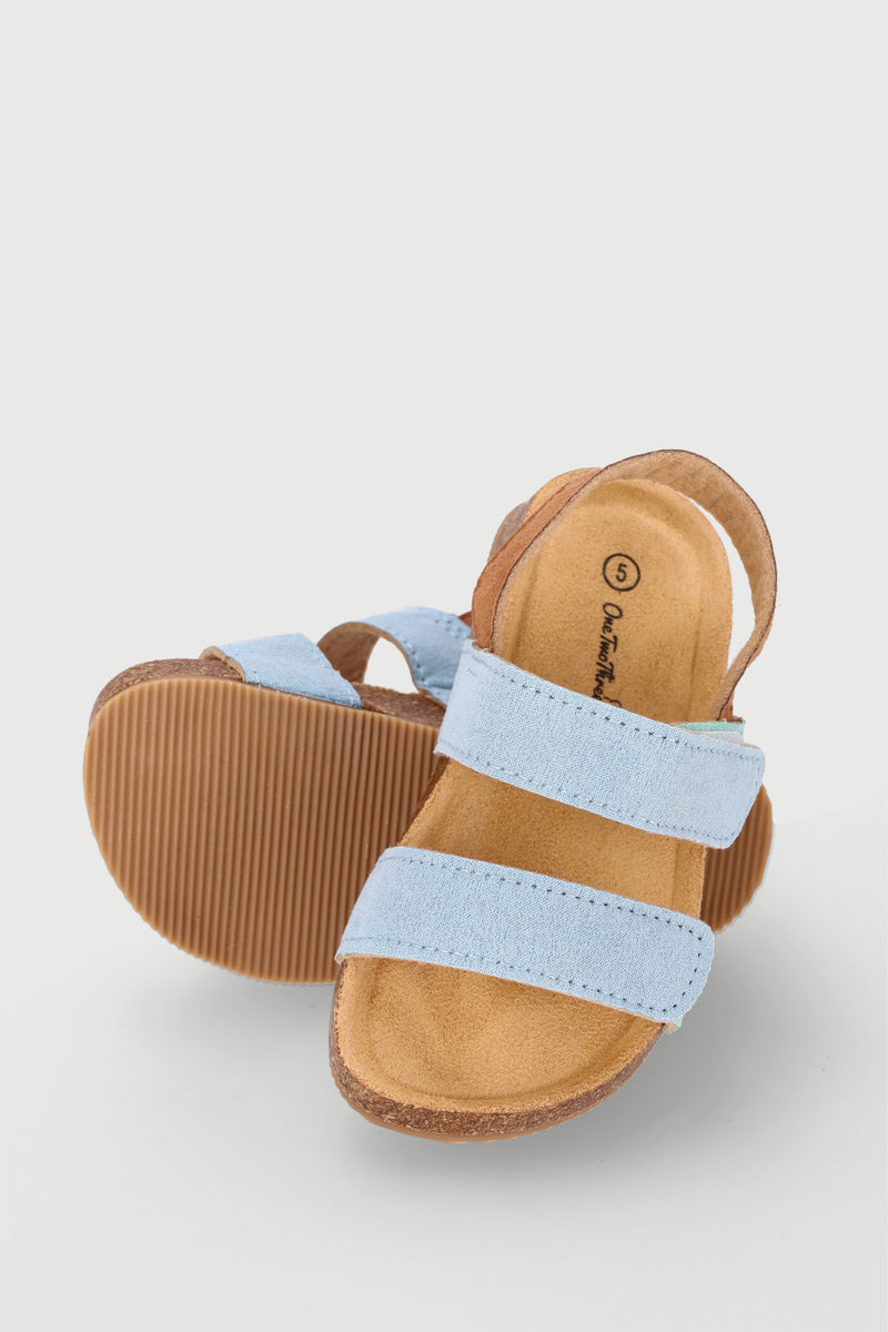 Baby Boys Colour Block Cork Sandal - Blue