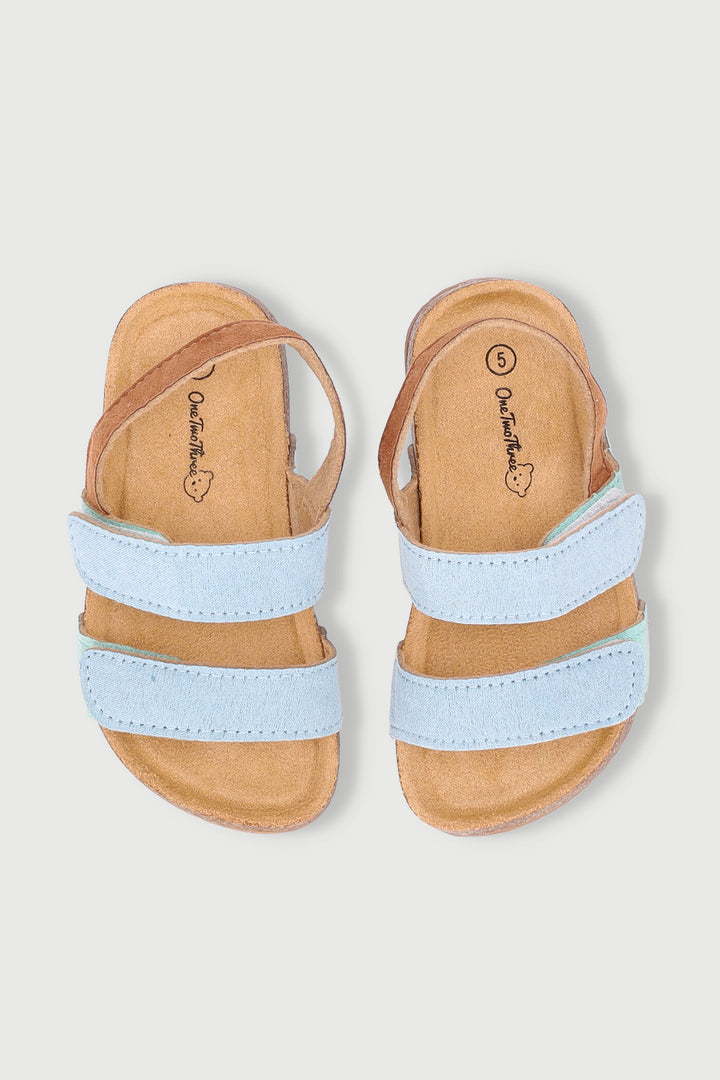 Baby Boys Colour Block Cork Sandal - Blue