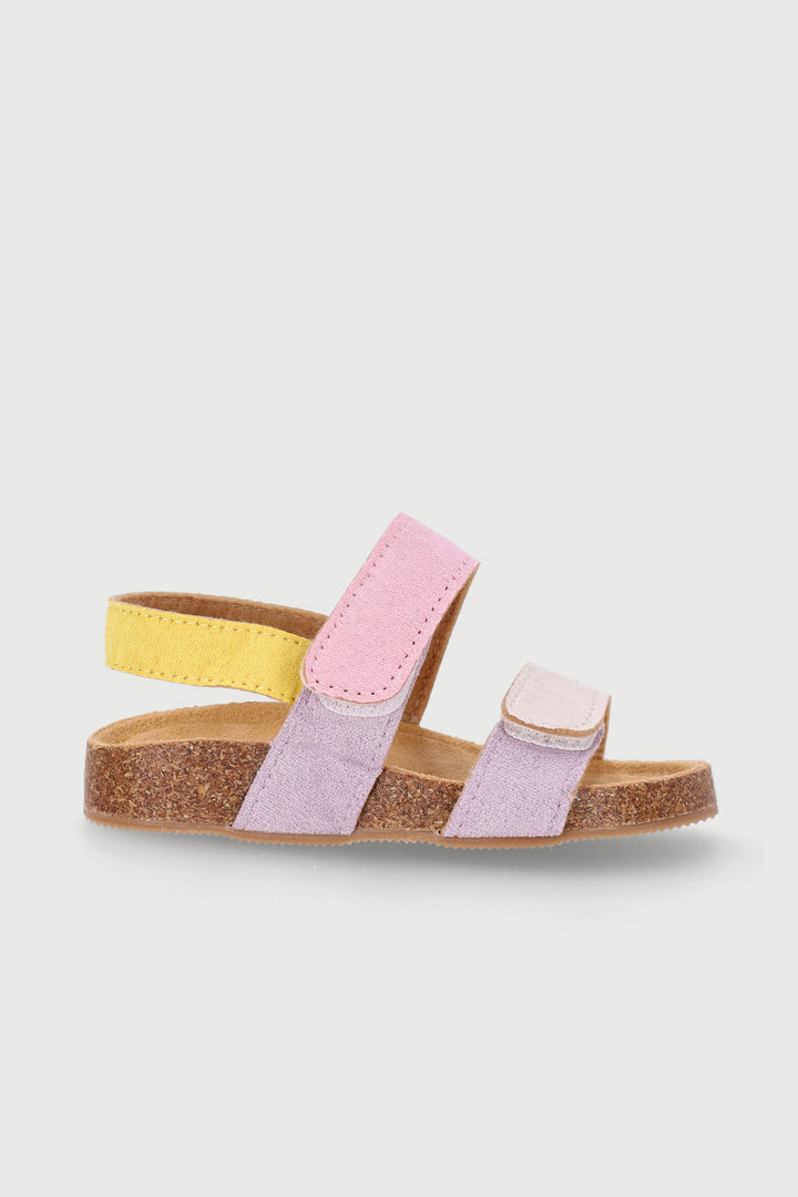 Baby Girls Bow Sandal With Cork Outsole - Pink