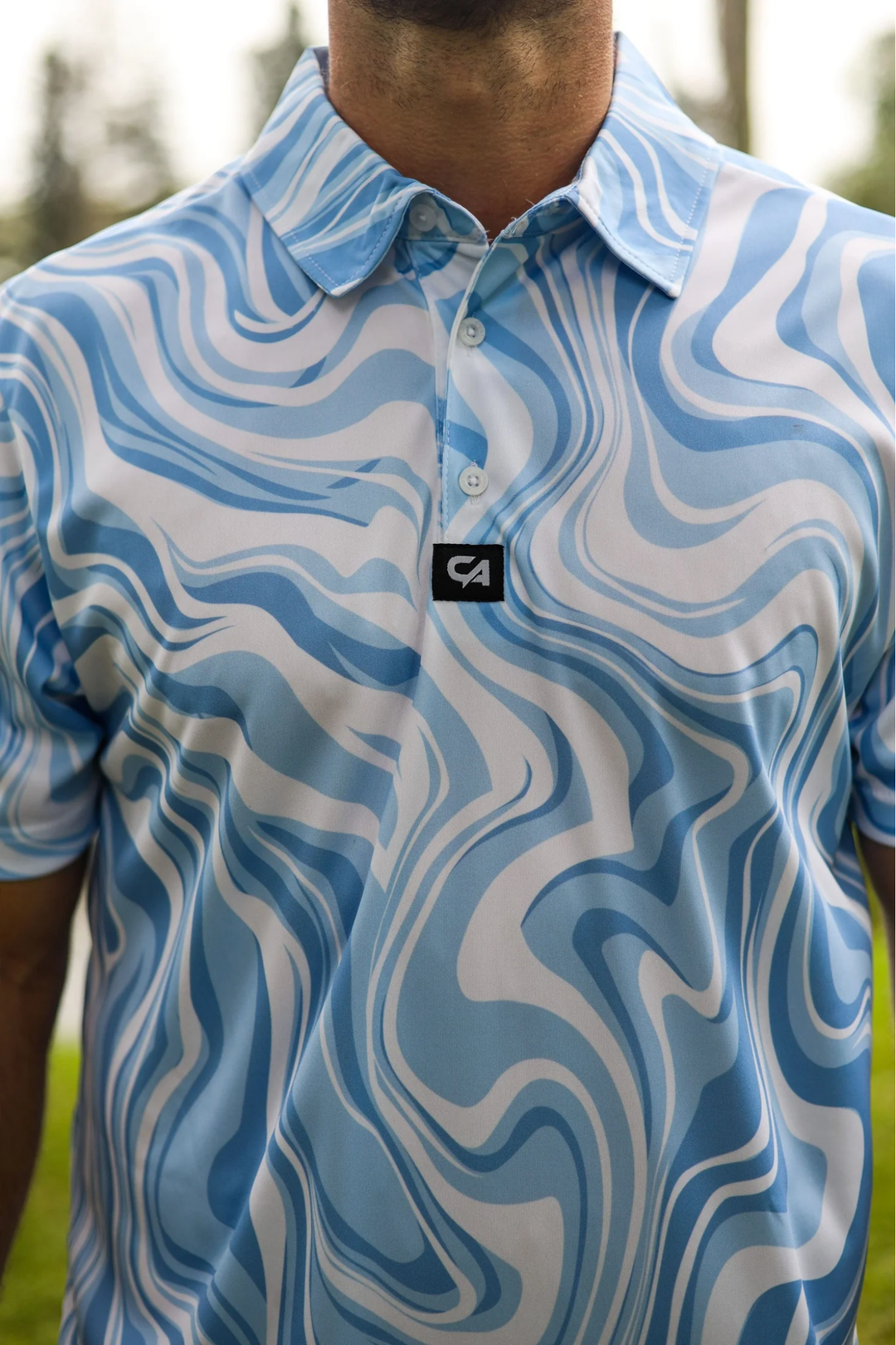 Marble Ocean Golfer - Blue
