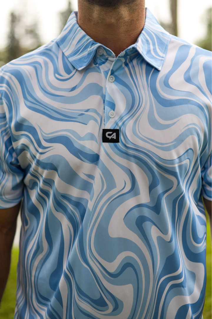 Marble Ocean Golfer - Blue
