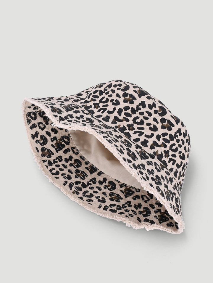 Baby Girls Animal Print Bucket Hat - Brown