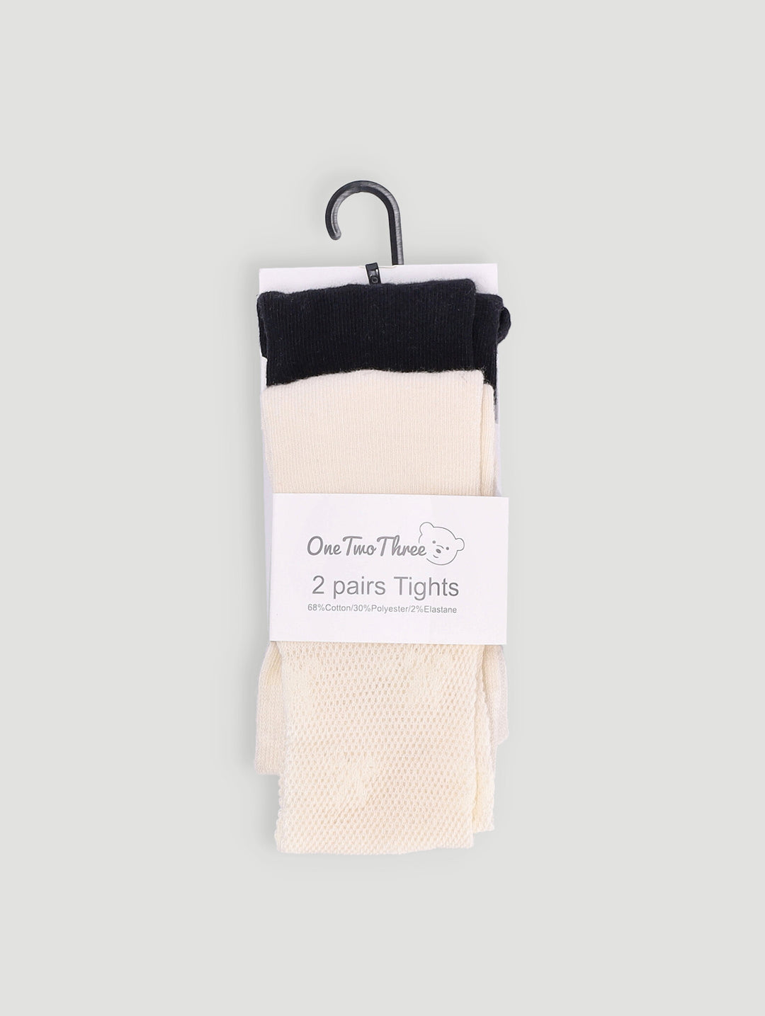 Baby Girls 2 Pack Textured Stocking Sock - Black