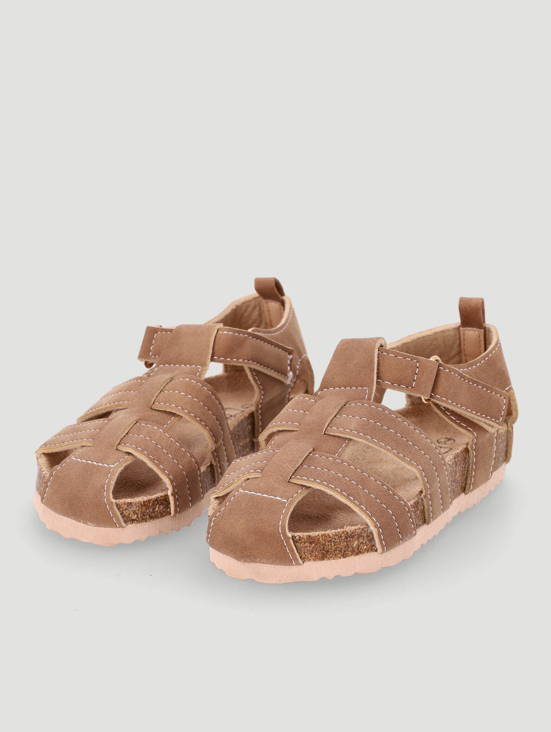 Pre-Boys Closed Toe Health Sandal - Taupe