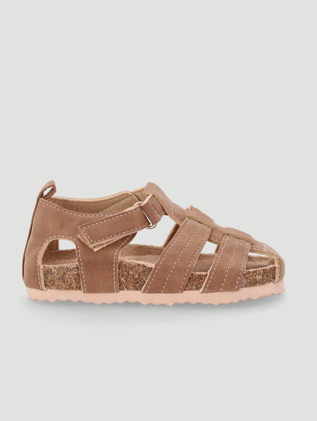 Pre-Boys Closed Toe Health Sandal - Taupe