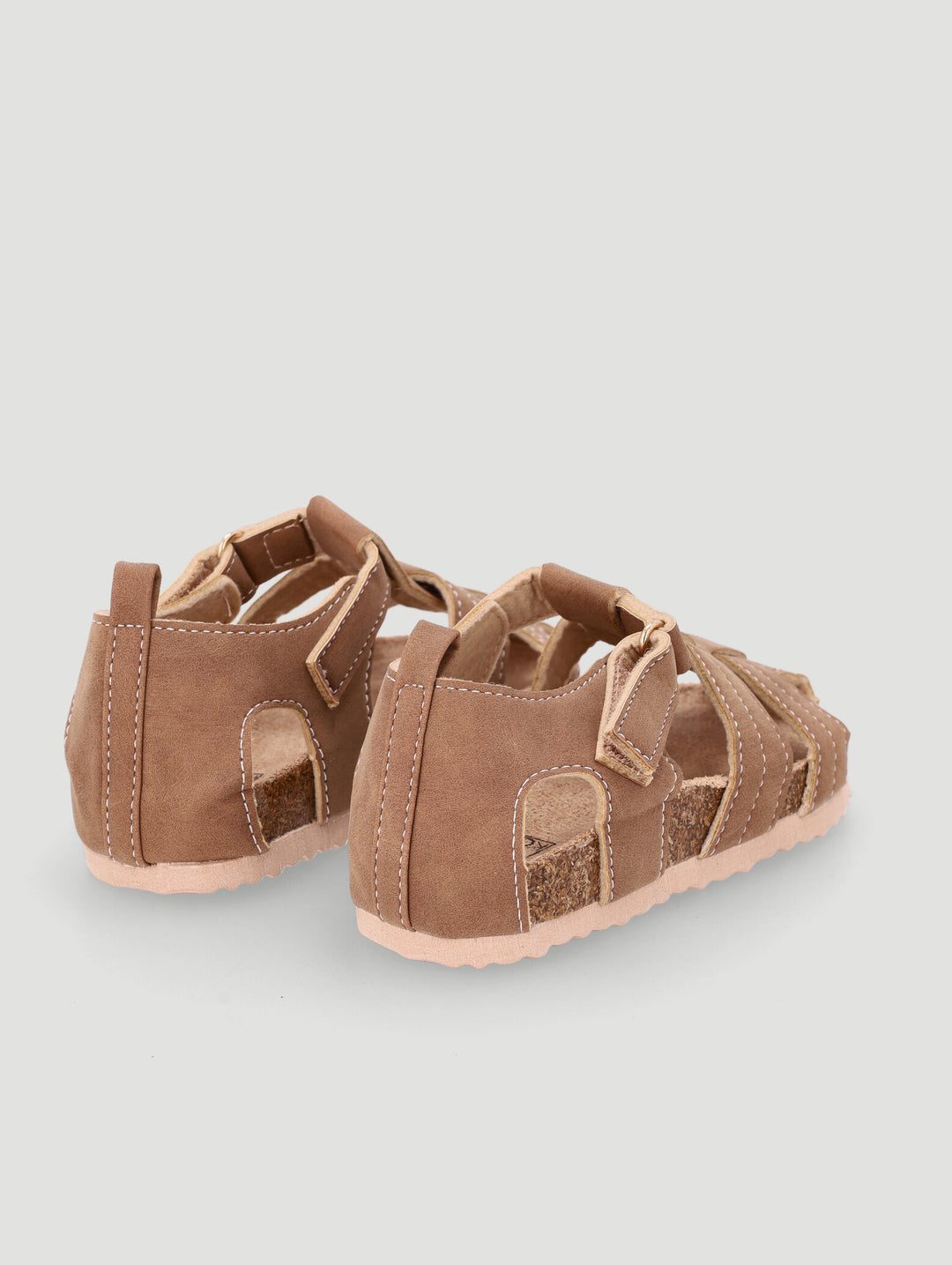Pre-Boys Closed Toe Health Sandal - Taupe