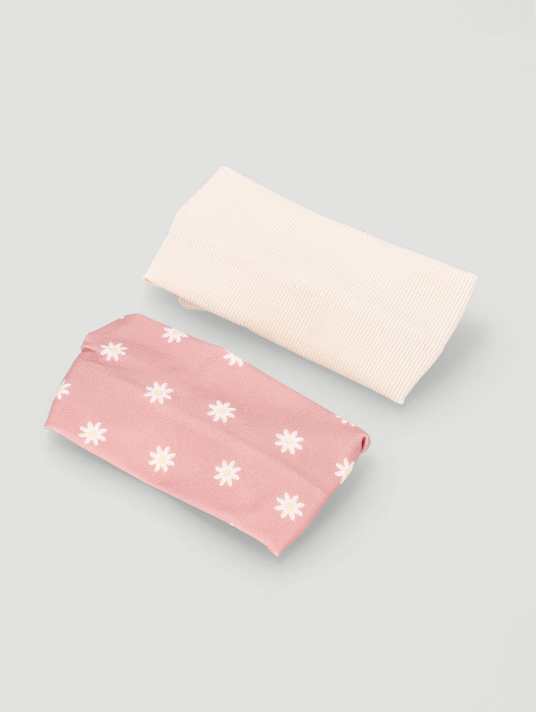 Baby Girls 2 Pack Plain 3D Daisy Headband - Stone