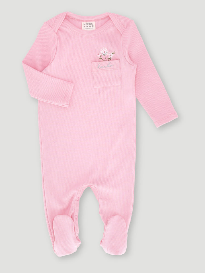 Keedo Baby Girls Sleepsuit - Pink