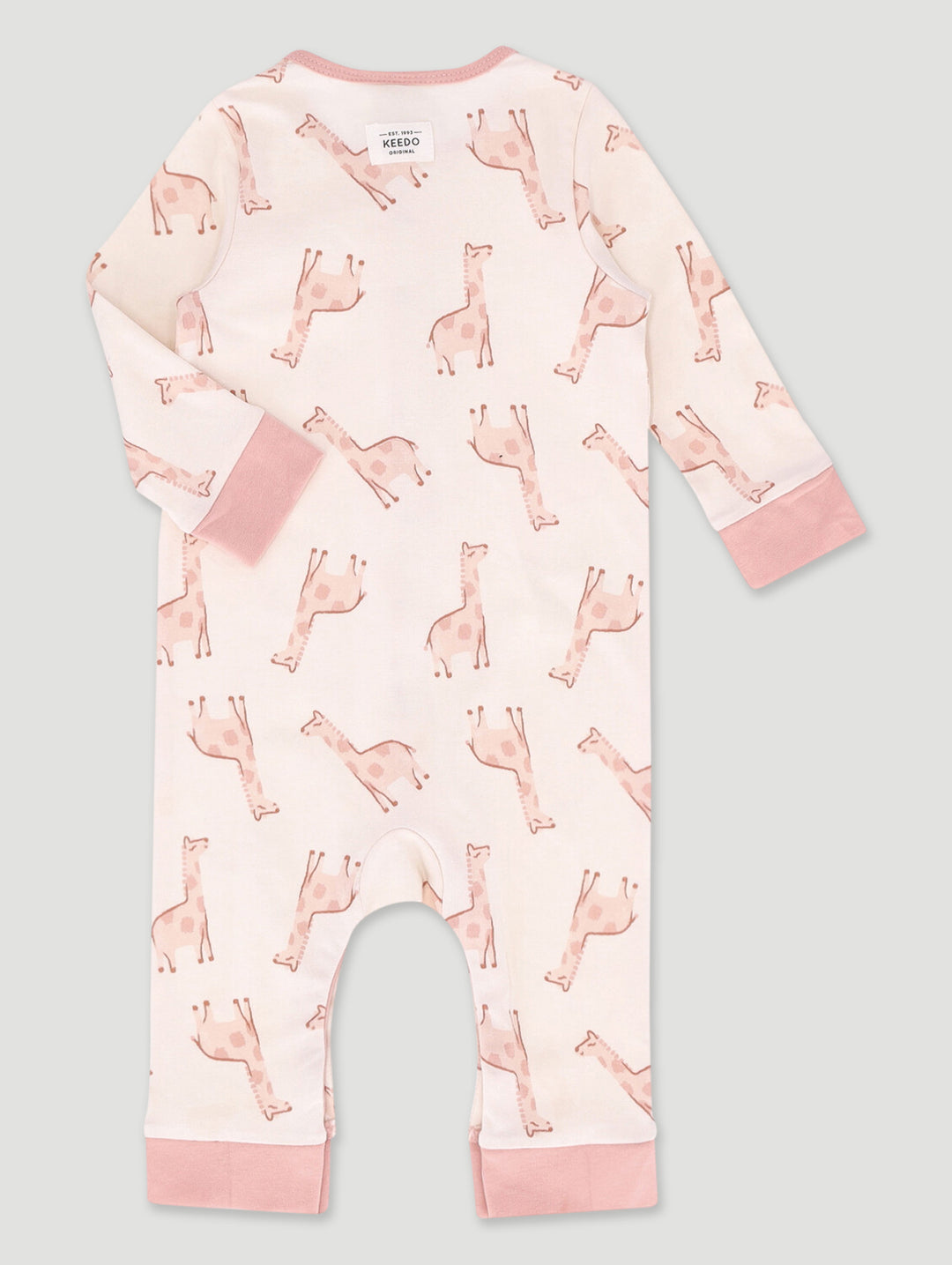 Keedo Baby Girls Giraffe Sleepsuit - Cream