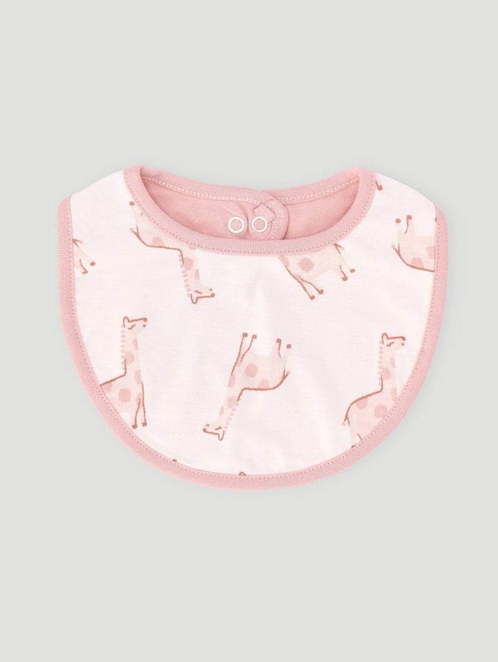 Keedo Baby Girl Giraffe Bib - Cream