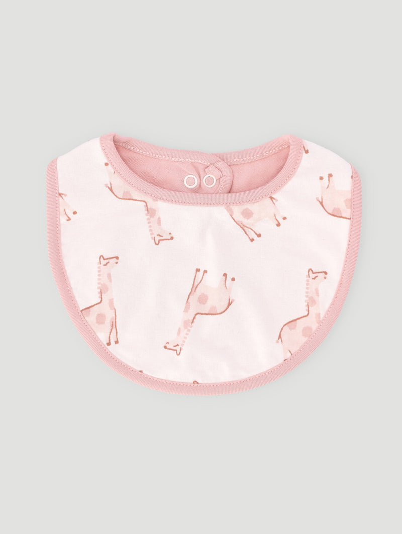 Keedo Baby Girl Giraffe Bib - Cream