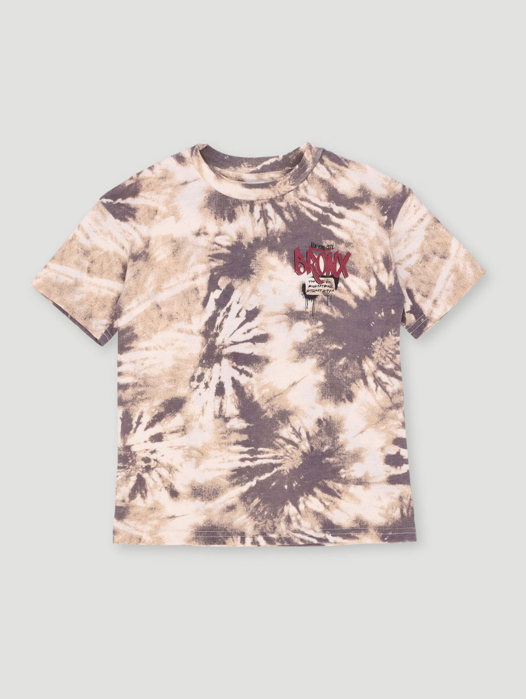 Pre-Boys Tie Dye Relaxed Fit Tee - Stone