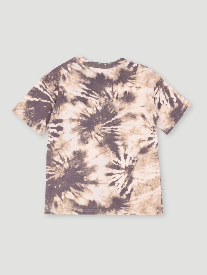 Pre-Boys Tie Dye Relaxed Fit Tee - Stone