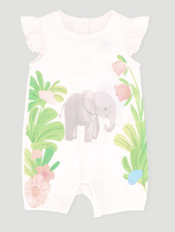 Keedo Baby Girls Jungle Ellie Romper - Cream