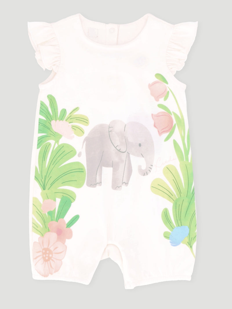 Keedo Baby Girls Jungle Ellie Romper - Cream
