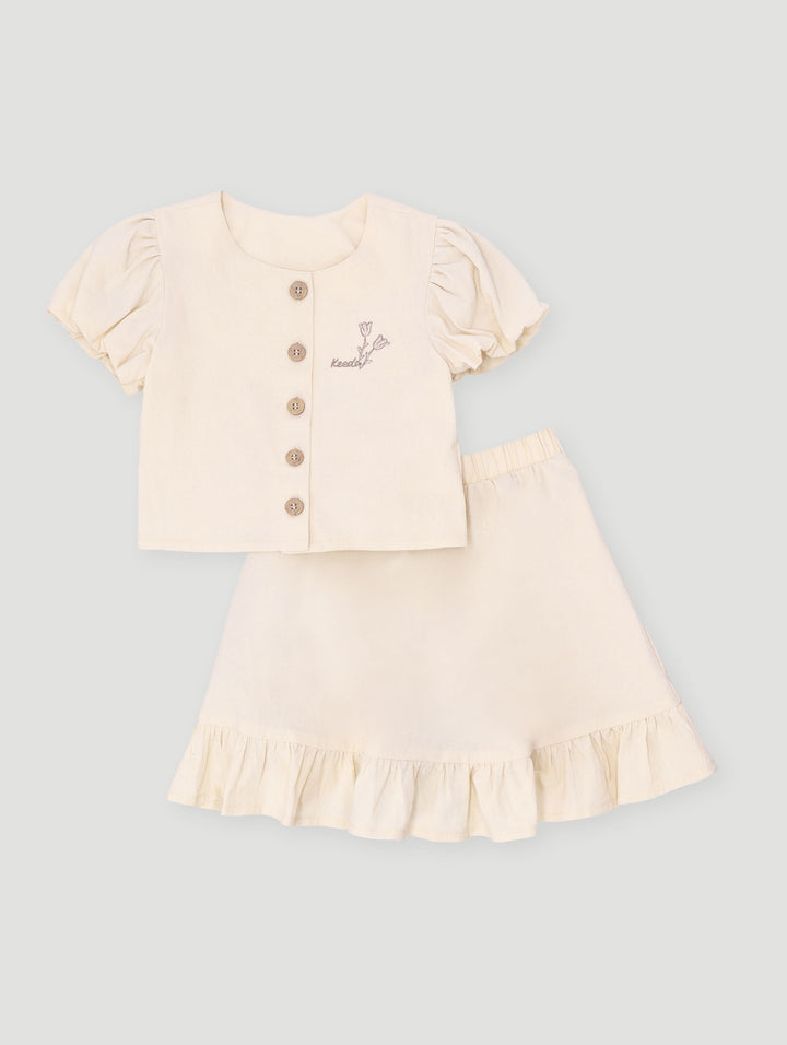 Keedo Girls Top & Skirt Set - Multi
