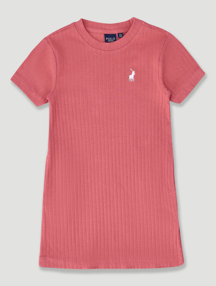 Pre-Girls Gianna Rib Dress - Coral