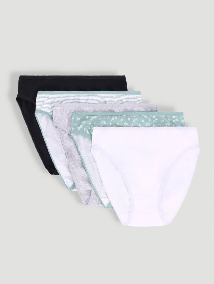 5 Pack Cotton Hi-Cut - Multi