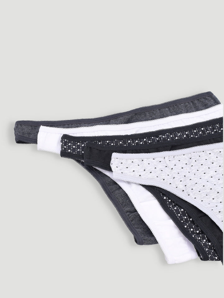 5 Pack Cotton Thong - Multi