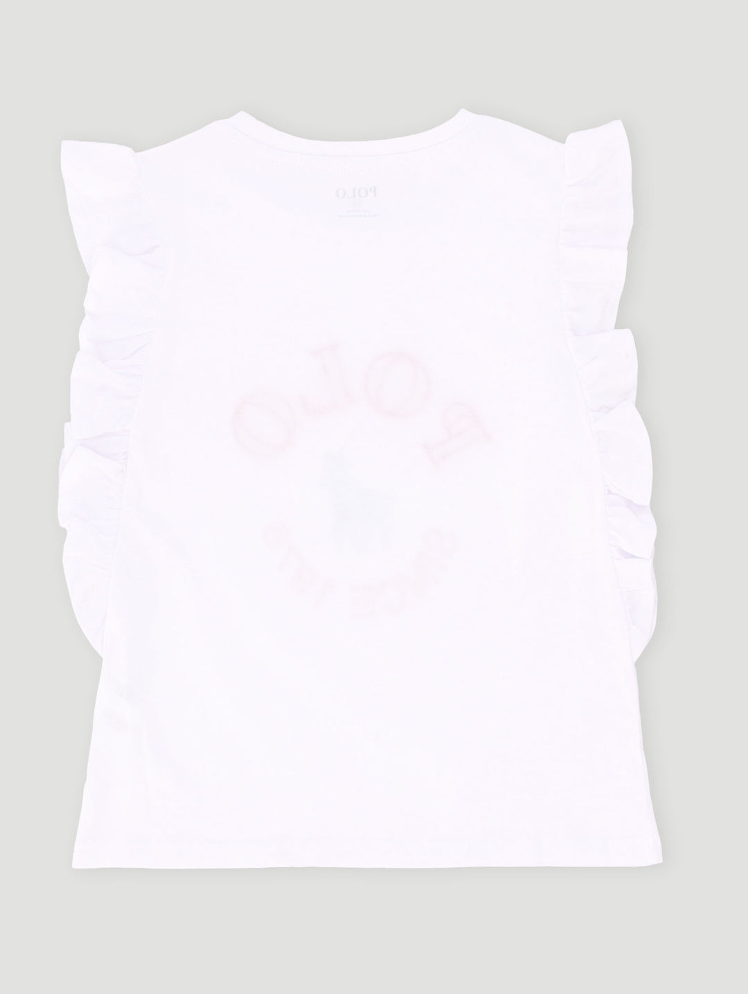 Pre-Girls Jessica Frill Sleeve Tee - White