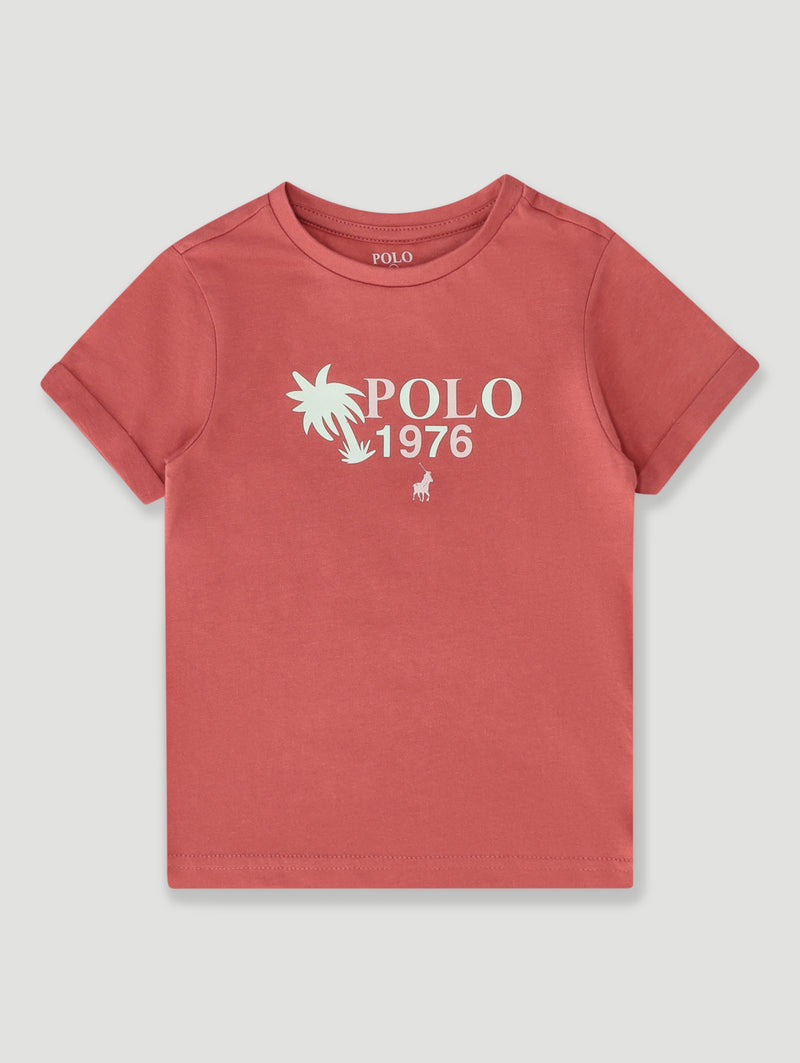 Pre-Girls Anele Printed Tee - Coral Pink