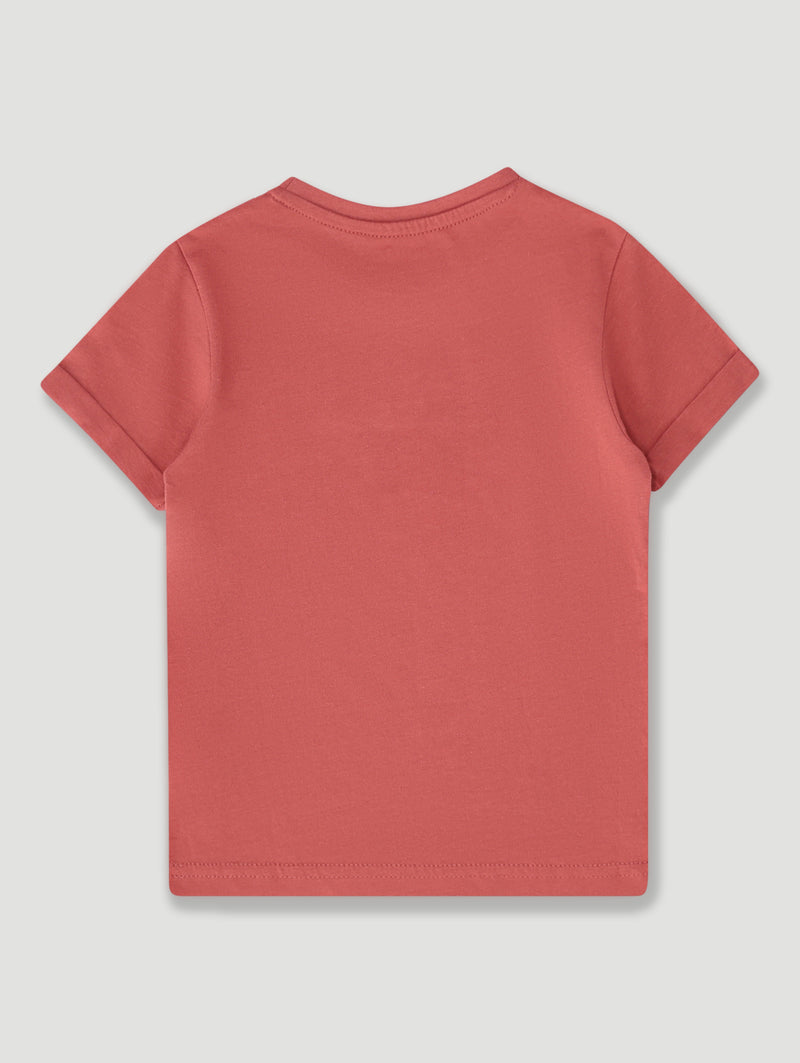 Pre-Girls Anele Printed Tee - Coral Pink