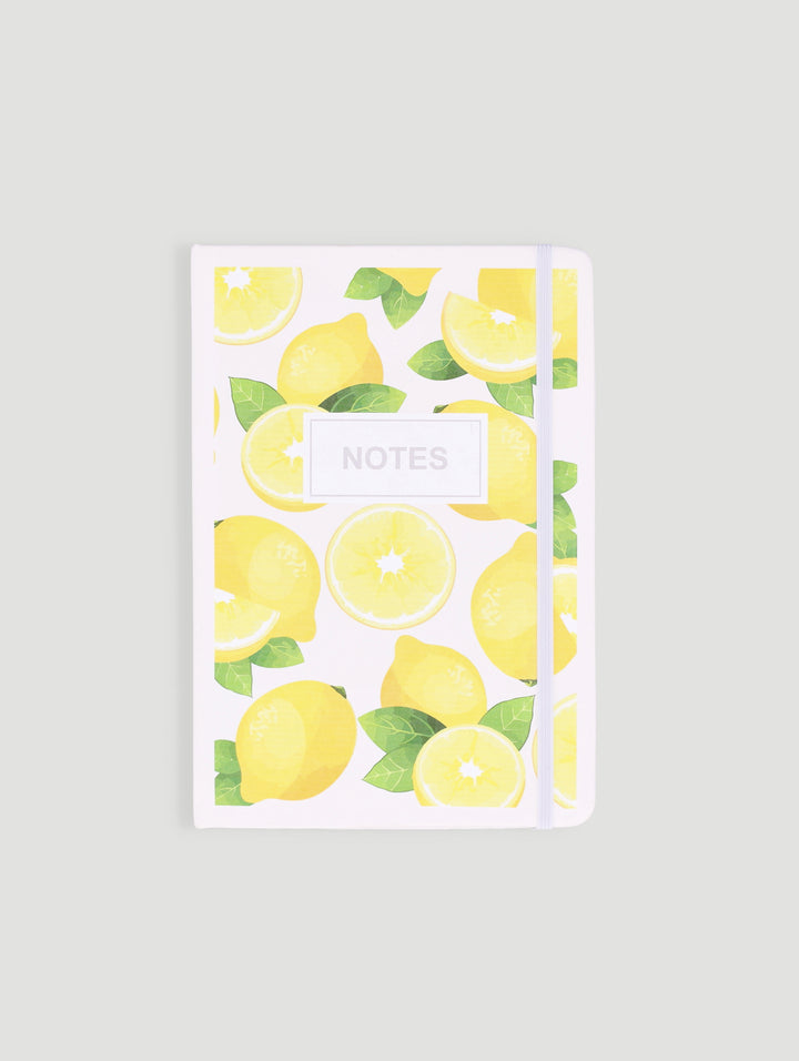 A5 Lemons Printed Cover Lined Notebook